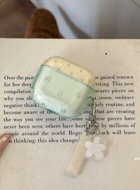 ins白色花朵波点适用airpods pro3耳机套4代无线蓝牙苹果airpods1/2代耳机壳pro新款3代pro2防摔保护套韩系女