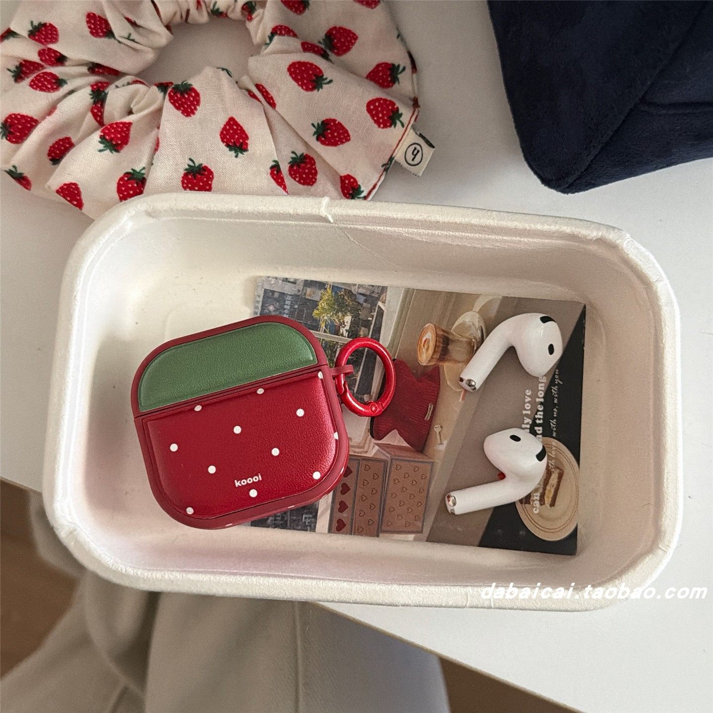 ins撞色红绿波点字母适用airpods pro3耳机套4代无线蓝牙苹果airpods1/2代耳机壳pro新款3代pro2防摔保护套女,3C数码配件,耳机保护套,淘宝优惠券,粉丝福利购,淘宝优惠卷