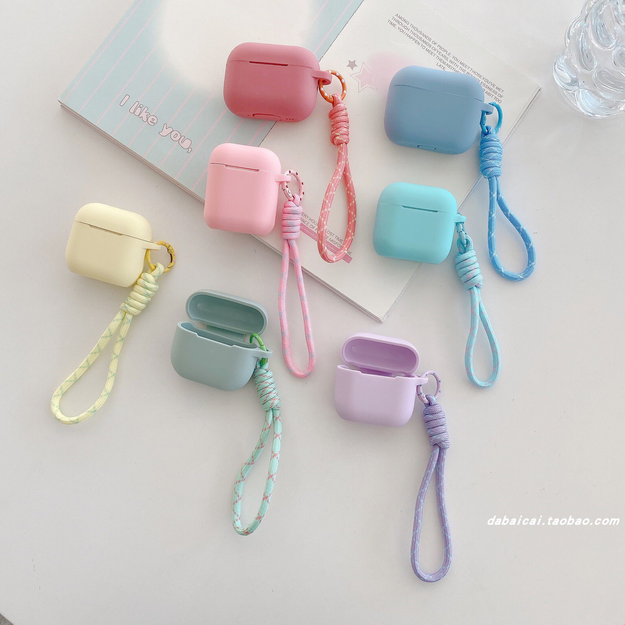 夏日硅胶纯色马卡龙适用airpods4耳机套pro3新款airpodspro2保护套3代苹果无线蓝牙耳机壳三代airpods1/2简约