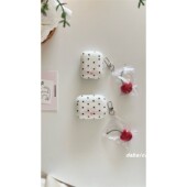 3代pro2防摔保护套韩系女 2代耳机壳pro新款 ins黑色波点字母适用airpods pro3耳机套4代无线蓝牙苹果airpods1