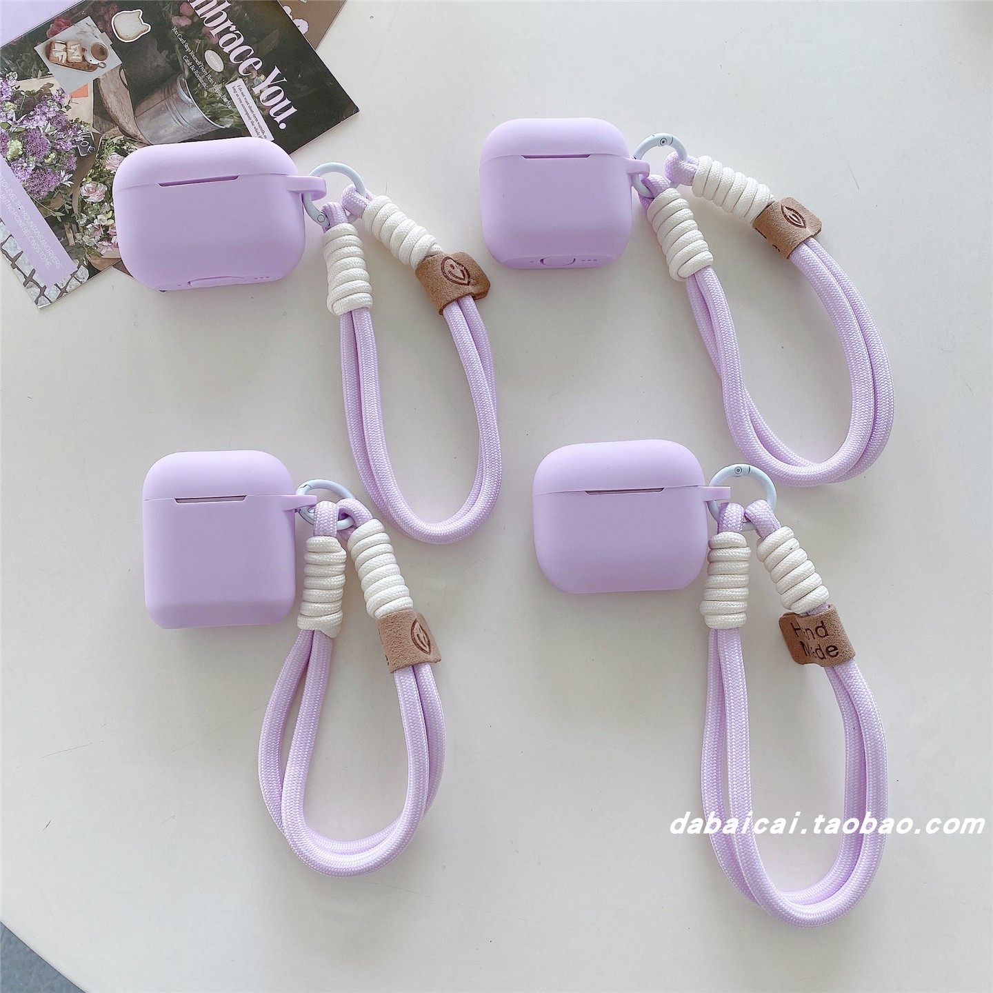 ins紫色硅胶纯色笑脸适用airpods pro2耳机套无线蓝牙苹果airpods1/2代软壳pro新款3/4代防摔保护套个性手绳,3C数码配件,耳机保护套,淘宝优惠券,粉丝福利购,淘宝优惠卷