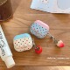 ins韩系撞色波点草莓适用airpods4耳机套pro3新款 airpodspro2保护套3代苹果无线蓝牙耳机壳二三代airpods1