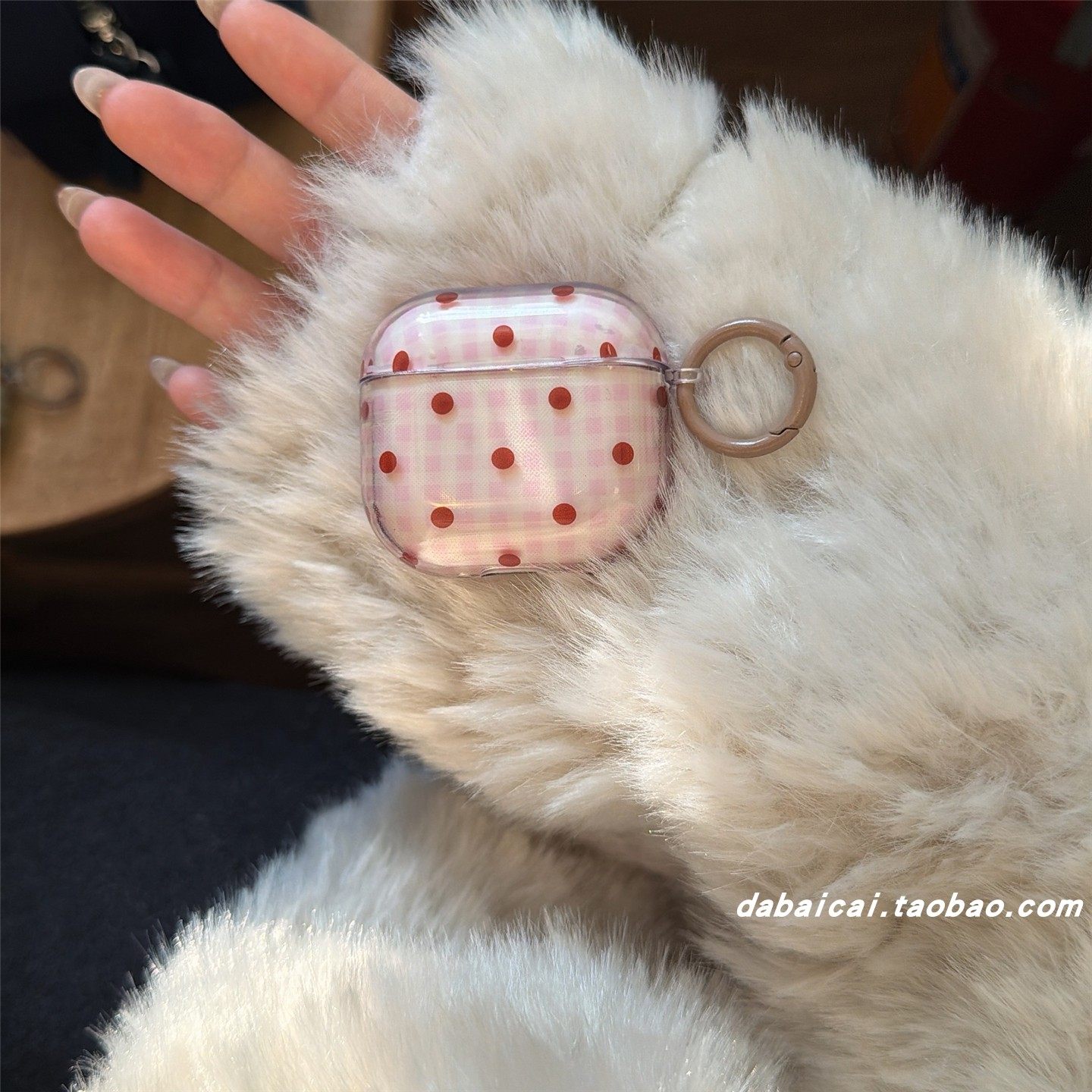 ins韩系粉绿格纹波点适用airpods4耳机套pro3新款airpodspro2保护套3代苹果无线蓝牙三代airpods1/2防摔二代,3C数码配件,耳机保护套,淘宝优惠券,粉丝福利购,淘宝优惠卷