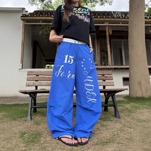 DHSS复古速干阔腿伞兵裤
