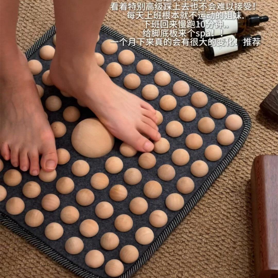 实木指压板足底按摩垫子家用踩脚底穴位按摩地垫健身器材解压神器