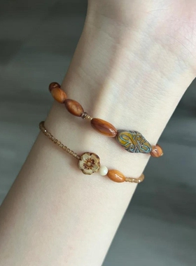 新中式捷克珠复古小众设计高级感手链2024新款爆款串珠手饰女手串