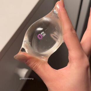 超软烂透明软胶捏捏乐TPR粘袋二连圆球捏捏发泄解压慢回弹透明