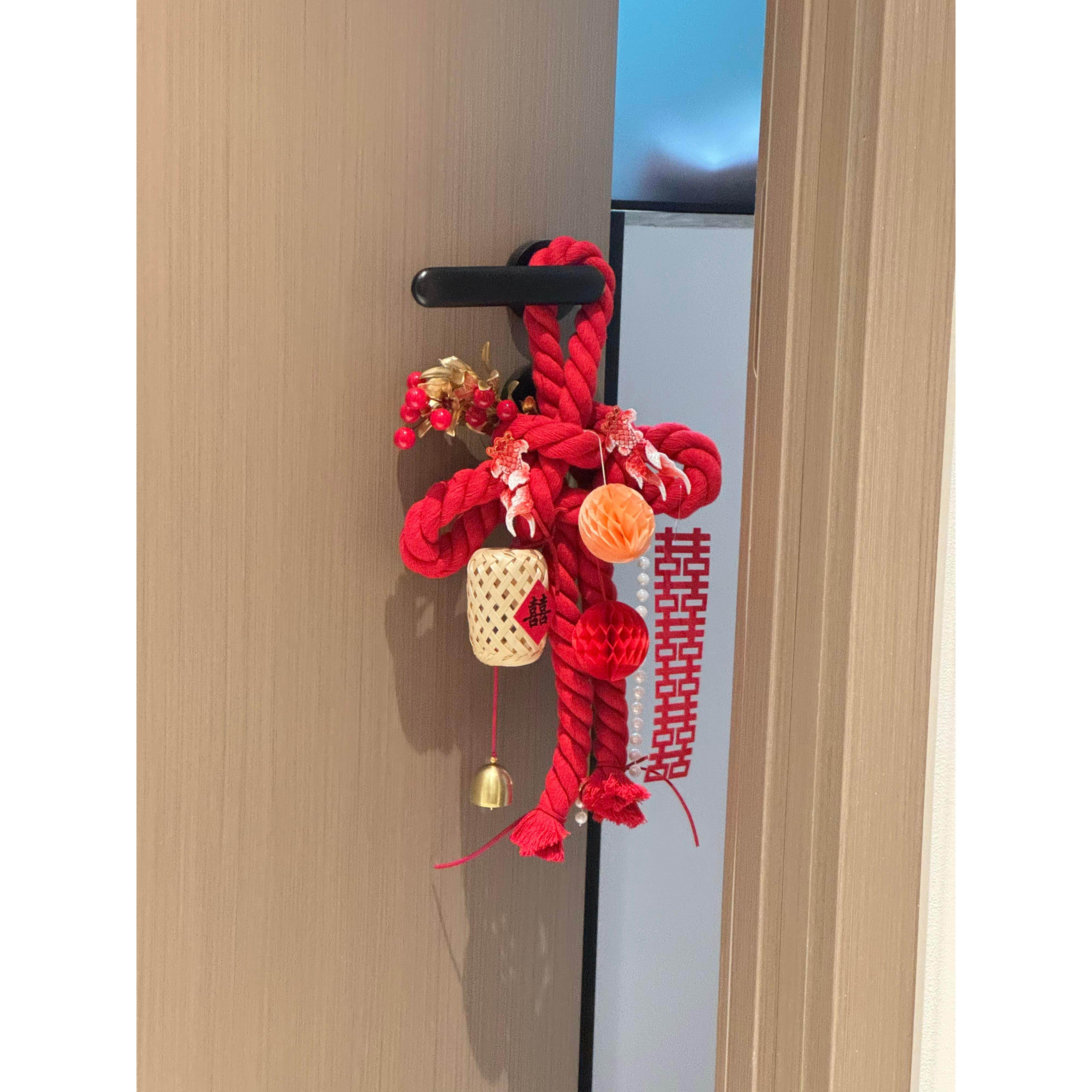 结婚布置婚房装饰入户门客厅卧室喜字挂饰万字结门挂婚礼用品大全