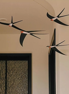 【新家的一百个快递】空中燕子平衡吊饰手工diy材料包