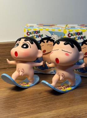 滑板蜡笔小新摆件桌面客厅卫生间装饰品可爱创意家居好物2025新款