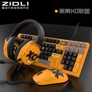 XO联盟电竞网咖专用 ZIDLI磁动力K980高端电竞游戏机械键鼠标套装