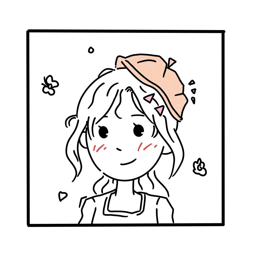 手绘漫画头像男女情侣照片插画定制手机壁纸生日卡通微信萌黑白新