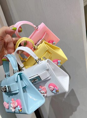 儿童包2024夏季新款DIY手提包时尚可爱女童小包包mini斜挎果冻包