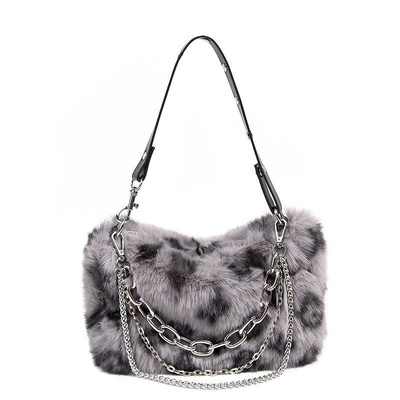 Leopard print women's high-end chain bag豹纹女高级感链条包