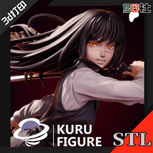 电锯人三鹰朝战争恶魔 高精 3d打印stl手办图纸数据模型文件