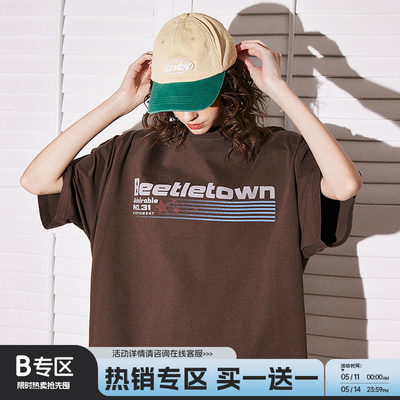 BEETLETOWN圆领印花短袖