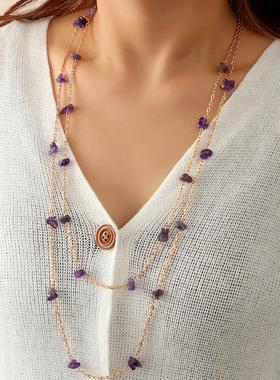 跨境欧美异形石女金属链条项链 蛇形吊坠简约服饰搭配爱心女项链