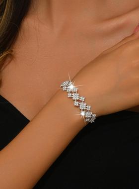 欧美中东流行饰品田字项链耳环手链戒指礼服配饰女百搭礼服配饰