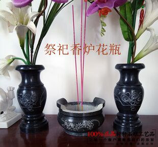 石材香炉青石香炉祭祀香炉墓地花瓶墓地石香炉寺庙香炉石头小香炉