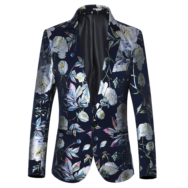 新款2023男式西服休闲韩版青年修身花色西服外套男装9915-9913p98图片