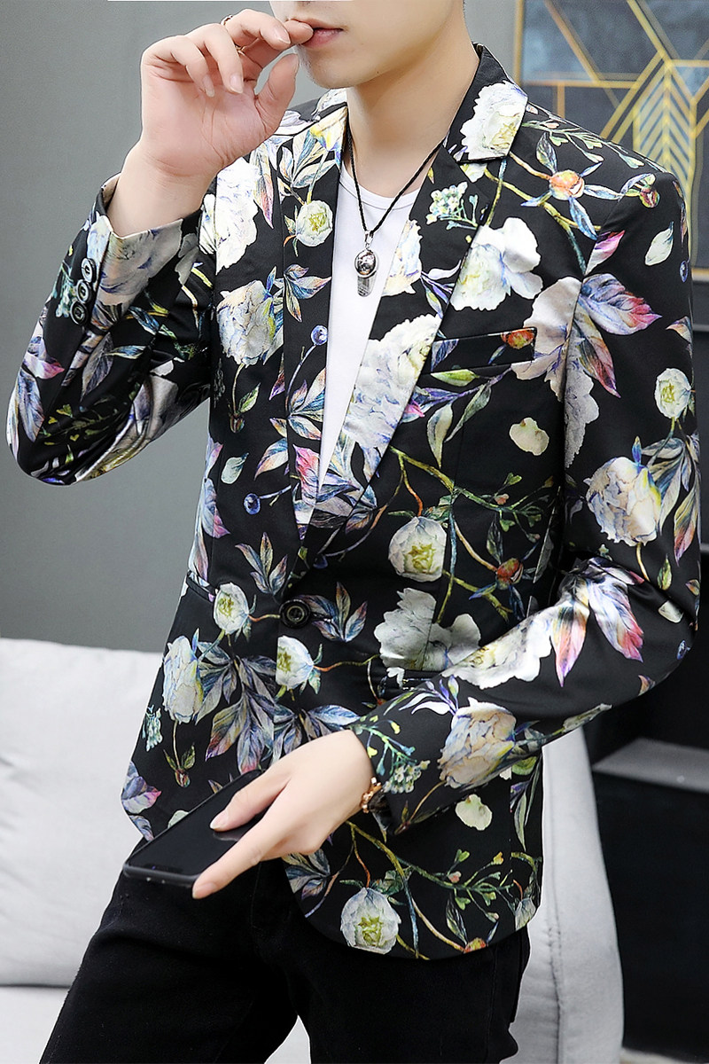 2023新款男式西服休闲韩版青年修身花色西服外套9913-9915p98,男装西服,星座1507