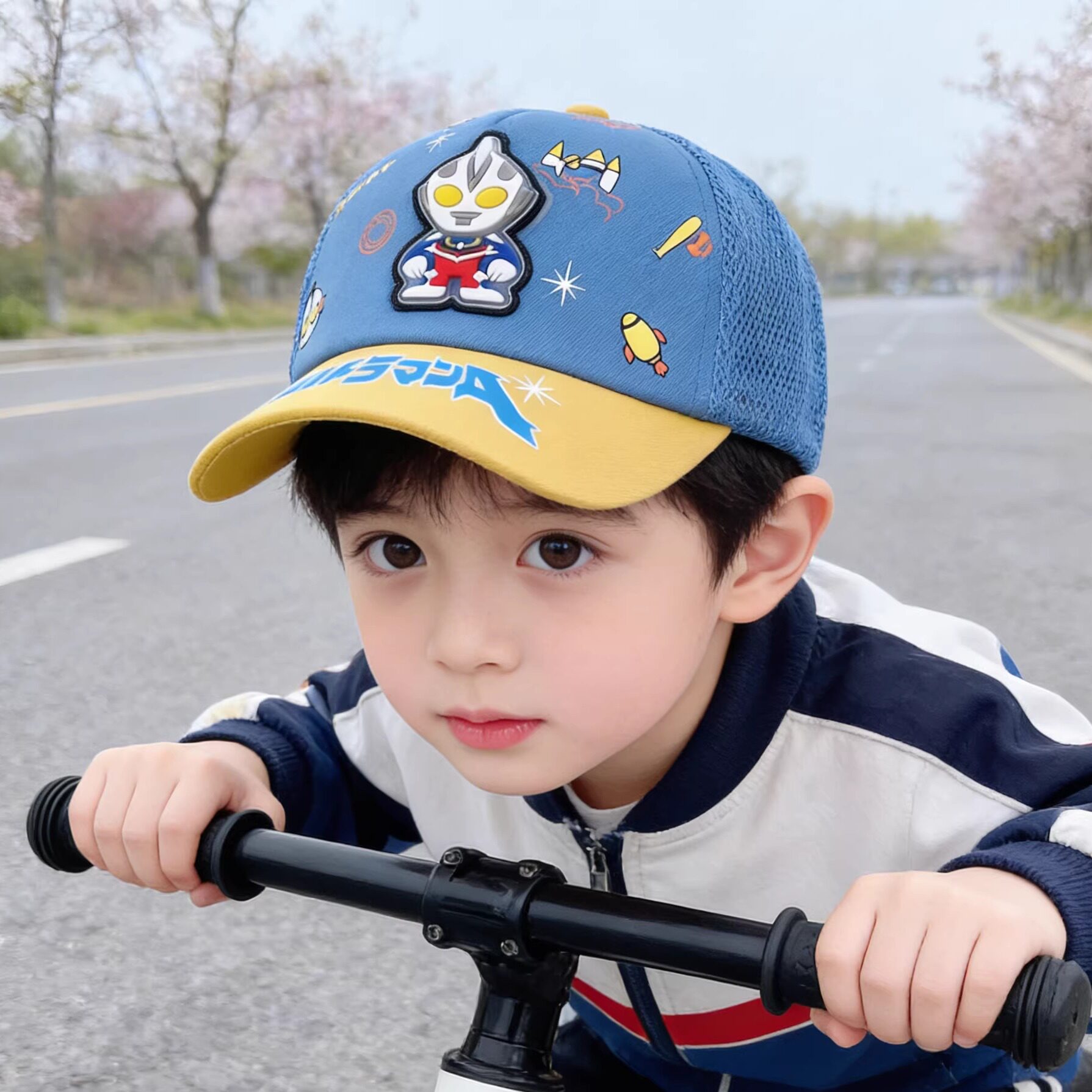 奥特曼帽子男童儿童男孩春季春秋鸭舌帽夏季遮阳帽小孩防晒棒球帽