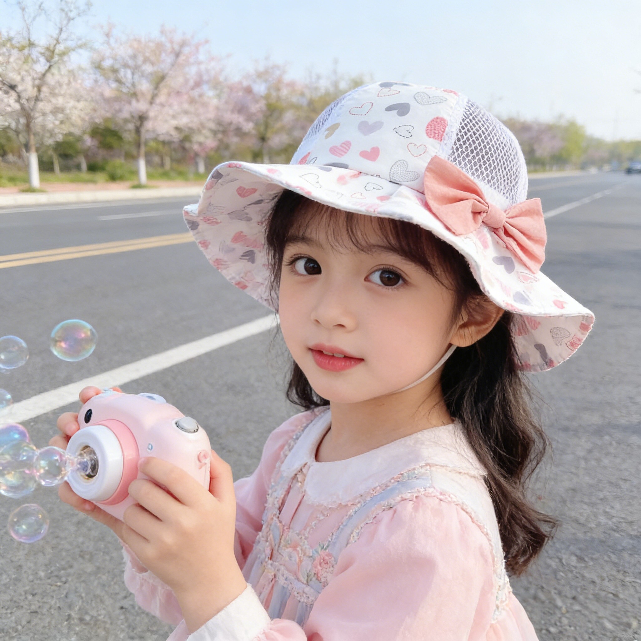 帽子遮阳帽女童女宝女孩2026新款公主帽夏季儿童防晒帽洋气太阳帽
