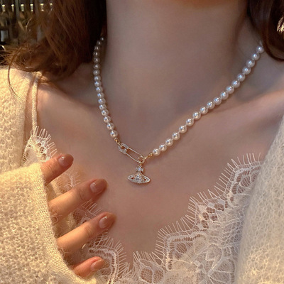 西太后土星施家珍珠锁骨链