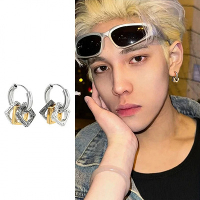 耳环男生新款爆款冷淡风耳扣高级感独特耳钉个性痞帅耳饰配饰耳坠