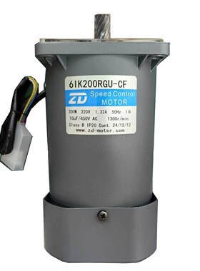 中大电机6IK200RGU-CFT 6IK200GU-UF 200W三相220/380V减速电机