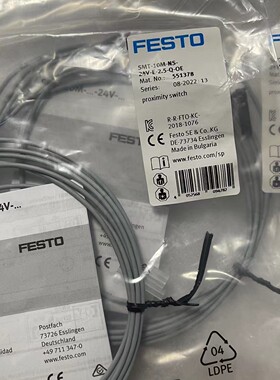 FESTO接近开关 SMT-10M-NS-24V-E-2,5-Q-OE 551378 551377 551379