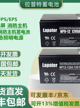 Lapater拉普特蓄电池NPG38-1212V65AH100A38A40A24A17A7A机房应急