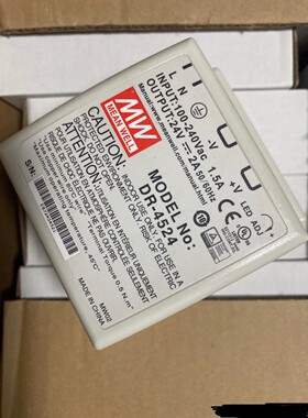 DR-4505/4512/4524 台湾明纬导轨开关电源45W工业用24V直流输出