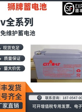 狮牌CITBAT蓄电池CB12-26 12V12AH20AH26AH40AHUPS直流屏应急