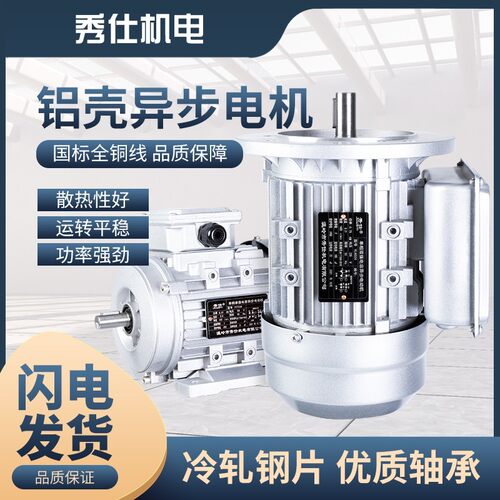 YL8014 8024 550 750W 单相220V铝壳电机 国标全铜单相异步电动机