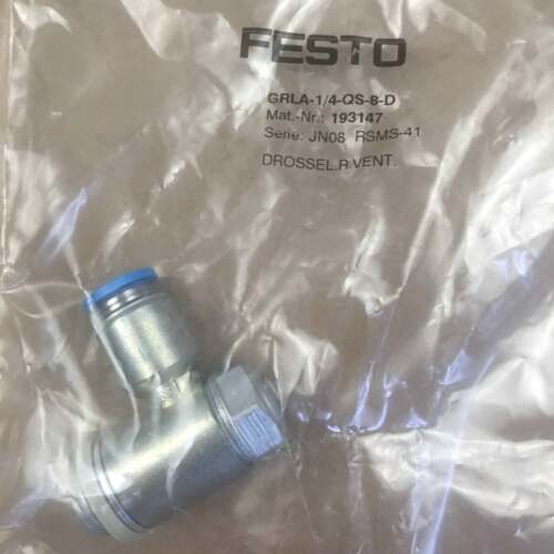 德国FESTO费斯托节流阀GRLA-1/4-QS-8-D 193147全新原装正品现货