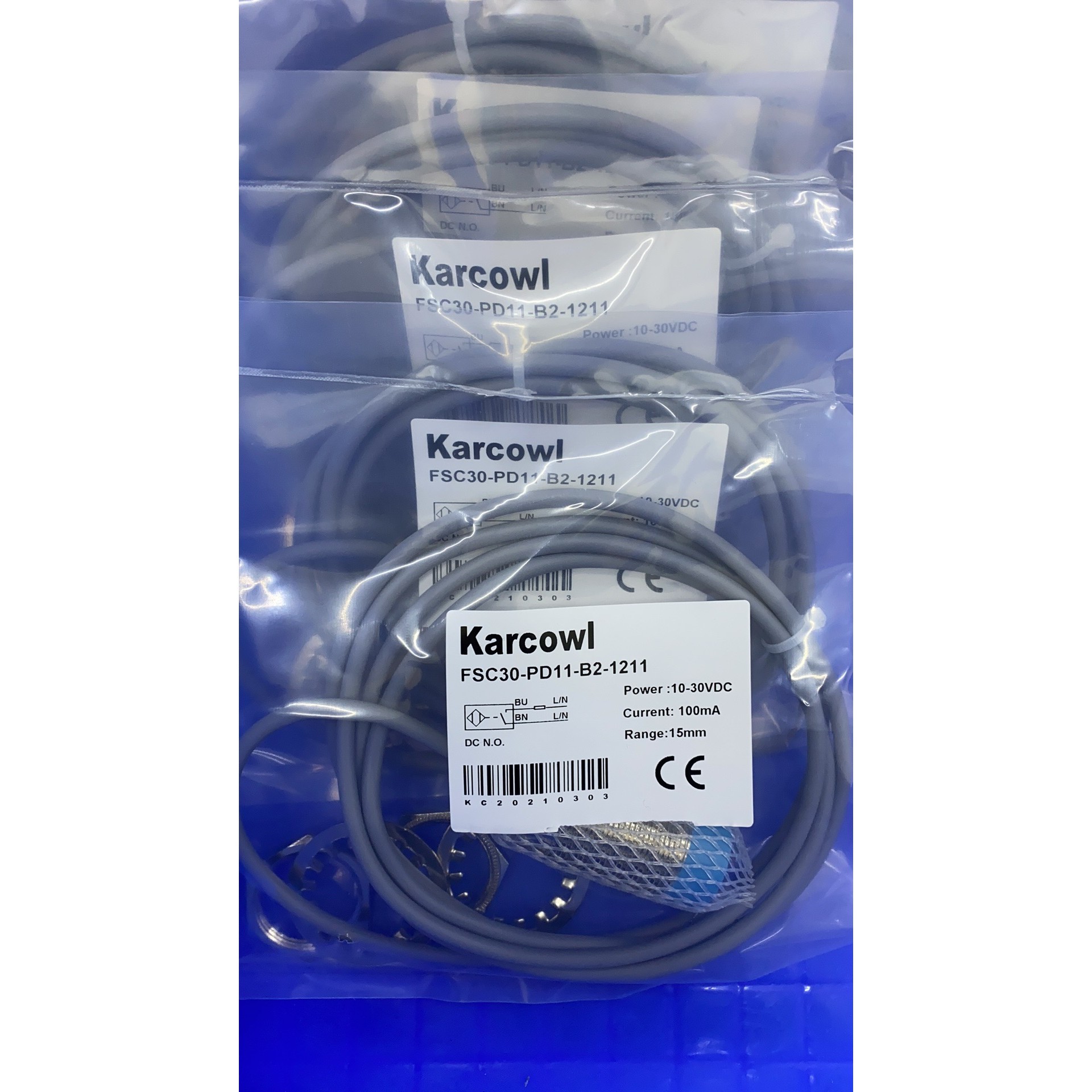 Karcowl直流两线 接近开关FSC30-PD11-B2-1211 非齐平15mm 常开