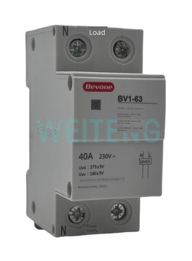 Bevone北元电器 BV1-63 自覆式过欠压保护器40A单相1P+N家用220V