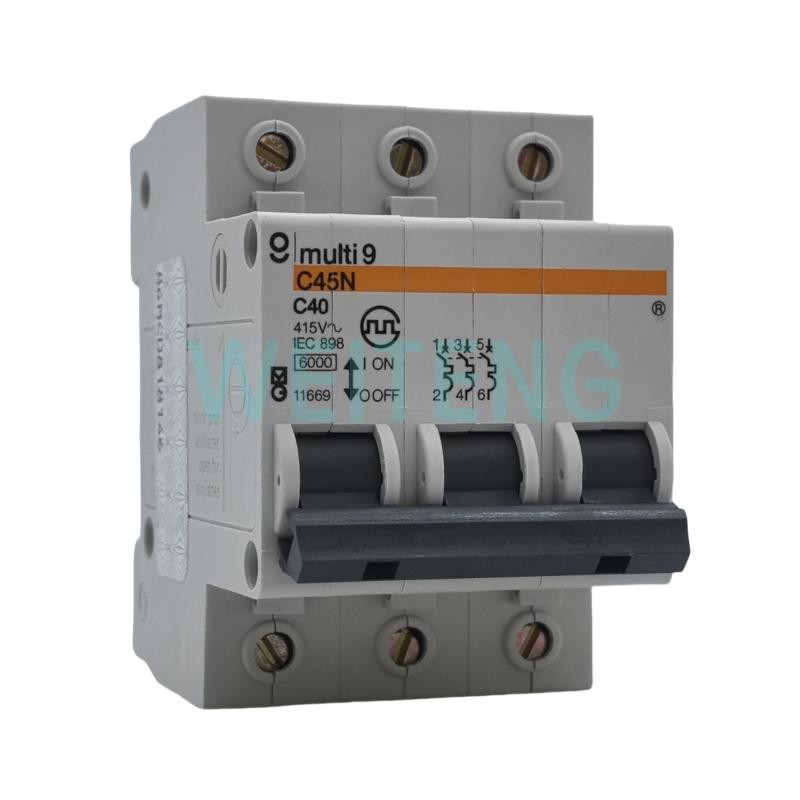 梅兰日兰C45N C40A 3P空气开关三相415V微型断路器11669 原装正品