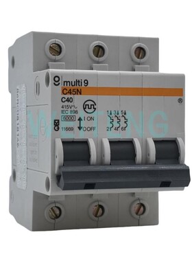 梅兰日兰C45N C40A 3P空气开关三相415V微型断路器11669 原装正品