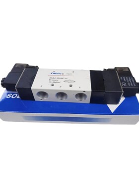 全新4V430C-15三位五通中封换向电磁阀中泄4V430E-15气动阀4V430P