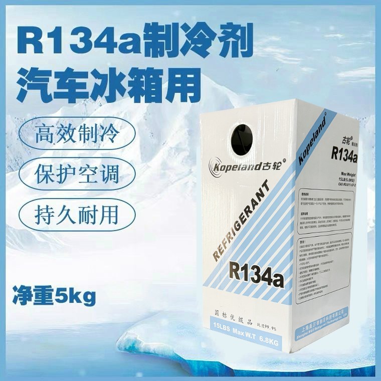R134A汽车制冷剂5kg汽车氟利昂 家用冰箱冰柜雪种冷媒制冷剂10kg