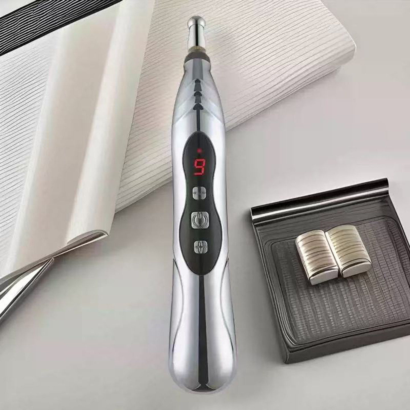 循经能量经络笔颈肩酸痛按摩器全身疏通理疗电子脉冲针灸仪点穴棒