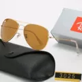 Golden frame tea leaf (with original mirror box included) tempered glass lens