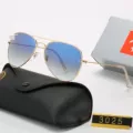 Gold frame gradient blue lens (with original lens box included) tempered glass lens