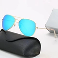 Gold Frame, Blue Coating (Tempered Glass + Original Box Included)