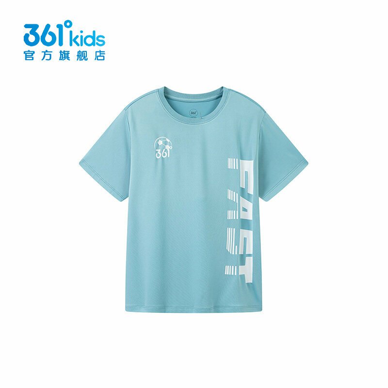 361男童足球运动衫新品2025秋夏圆领短袖小学生速干T恤K52531221