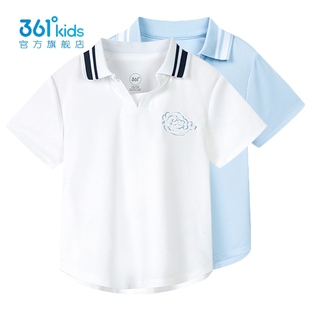 361女童冰感运动POLO衫 K62524204 新品 2025夏翻领T恤小童速干短袖
