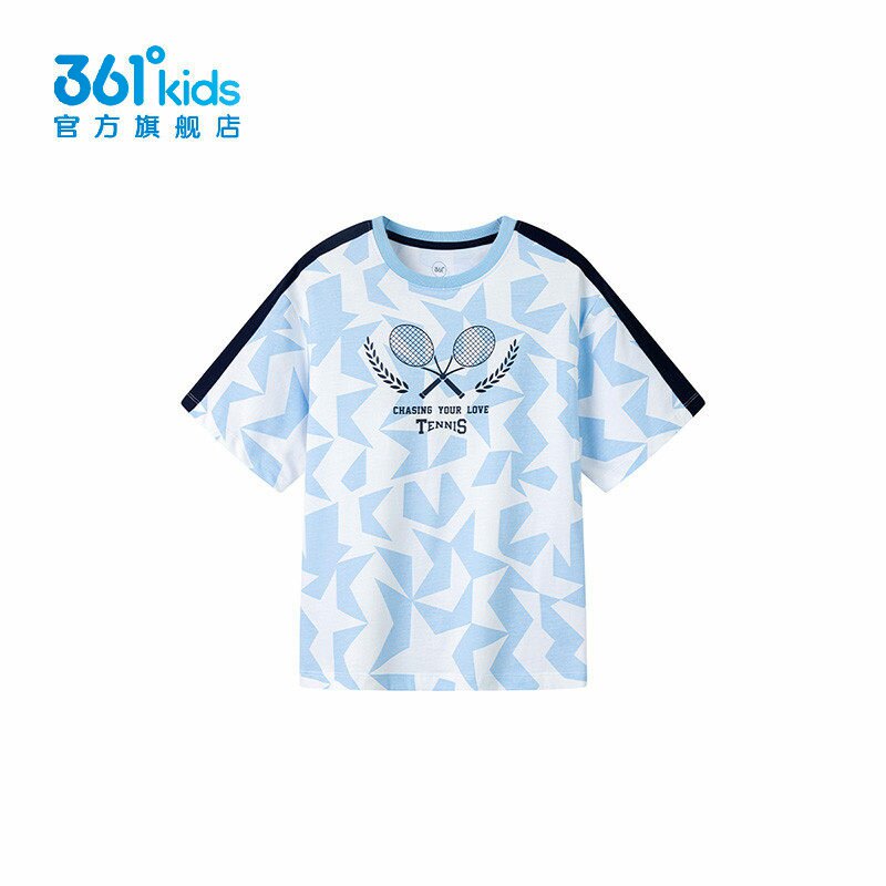 361男童棉质T恤新品2025秋夏学生透气针织短袖运动半袖K52533209