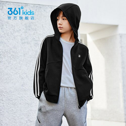 361男童休闲外套连帽新品2025春秋运动上衣儿童开襟卫衣N52511602
